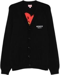 KENZO - Boke-Flower Button-Up Cardigan - Lyst