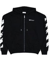 Off-White c/o Virgil Abloh - Arrow-print Zip-up Hoodie - Lyst