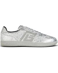 Balmain - Swan Metallic Leren Sneakers - Lyst