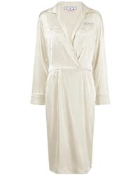 Off-White c/o Virgil Abloh - Long-Sleeve Midi Dress - Lyst