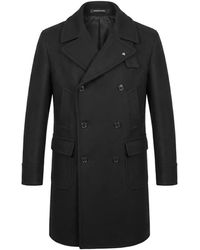 Tagliatore - Abrigo De Lana Con Doble Botonadura - Lyst