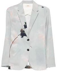 SISSIOTTO - Floral-Print Pocket Blazer - Lyst