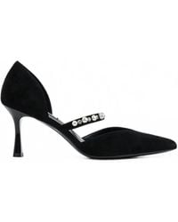KARL LAGERFELD - Pearl-Embellished Pointed-Toe Pumps - Lyst
