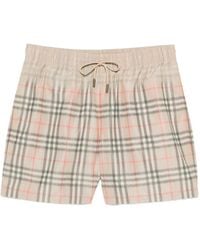 Burberry - Faded Checked Swim Shorts - Lyst