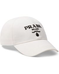 Prada - Drill Cotton Baseball Cap - Lyst