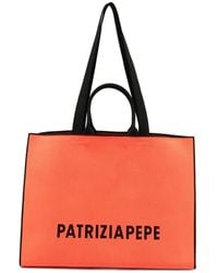 Patrizia Pepe - Logo-Intarsia Tote Bag - Lyst