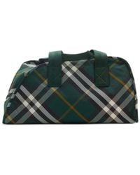 Burberry - Medium Shield Check-pattern Duffle Bag - Lyst