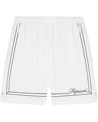 Represent - Border-Embroidered Shorts - Lyst