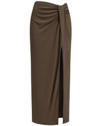 12 STOREEZ - Draped Maxi Skirt - Lyst