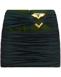 Area - Mini-Rok Met Ruches En Uitgesneden Details - Lyst