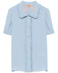 N°21 - Ruffled-Trim Blouse - Lyst
