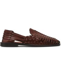Brunello Cucinelli - Woven Leather Sandals - Lyst