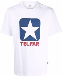 Telfar Logo-print Short-sleeved T-shirt - White