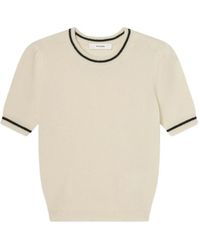 FRAME - T-Shirt Con Lavorazione Pointelle - Lyst