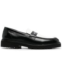 VINNY'S Townee Two-tone Leather Penny Loafers in White for Men | Lyst