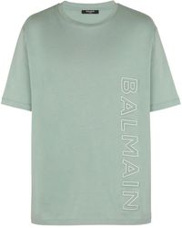 Balmain - T-shirt With Embossed Logo - Lyst