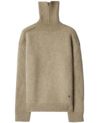 Burberry - Pullover Mit Logo-Schild - Lyst