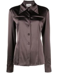 Nanushka - Blouse Met Oversized Kraag - Lyst