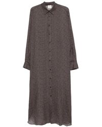 Alysi - Vestido Midi Con Motivo - Lyst