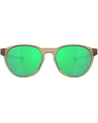 Oakley - Matte Sonnenbrille mit rundem Gestell - Lyst