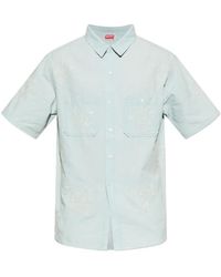 KENZO - Embroidered Short-Sleeve Shirt - Lyst