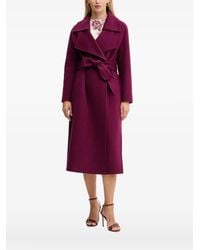 SIMONA CORSELLINI - Belted Wool Coat - Lyst