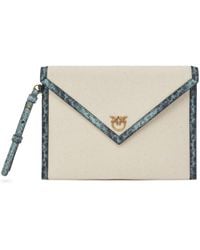 Pinko - Canvas Clutch Bag - Lyst