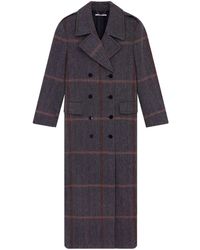 Stella McCartney - Plaid-check Wool Maxi Coat - Lyst