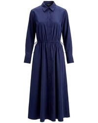 Toccin - Anika Long-Sleeve Midi Cotton Shirt Dress - Lyst