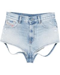 DIESEL - Denim Cotton Shorts - Lyst