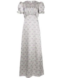 The Vampire's Wife Jurk Met Bloemenprint - Wit