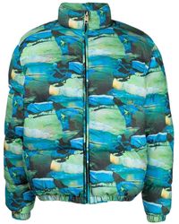 ERL - Printed Quilted Puffer Jacket - Lyst
