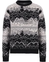 Laneus - Pullover Mit Fairisle-Muster - Lyst