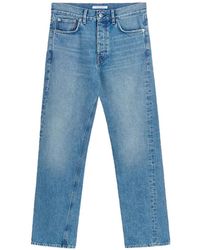 sunflower - Straight Twist Logo-Patch Jeans - Lyst