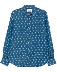 MC2 Saint Barth - Camisa Con Motivo Floral Y Botones - Lyst