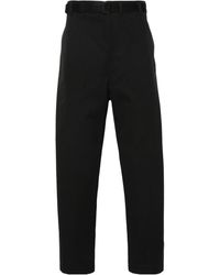 Lemaire - Strap-Detail Tapered Trousers - Lyst