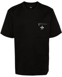 Fendi - Camiseta con logo estampado - Lyst