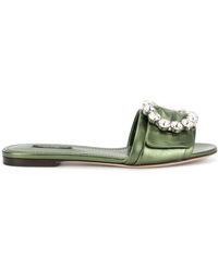Dolce & Gabbana Sandales à ornements - Vert