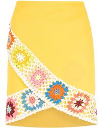 Olympiah - Crochet Wrap-front Mini Skirt - Lyst