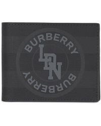 Burberry Portemonnaie mit London-Check - Grau