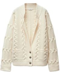 Versace - Wool & Cashmere Cable-Knit Cardigan - Lyst