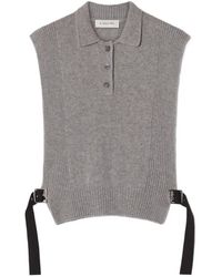 Lanvin - Ribbed-Trim Sweater - Lyst