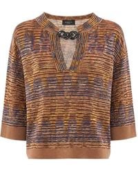 Nenette - Masaccio Zig-Zag Chain-Detail Blouse - Lyst