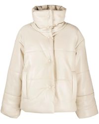Nanushka - Faux-leather Puffer Jacket - Lyst