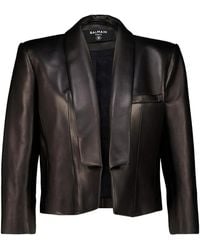 Balmain - Spencer Leather Jacket - Lyst