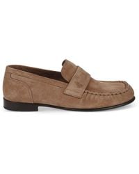 Jimmy Choo - Ellis Penny-Strap Suede Loafers - Lyst