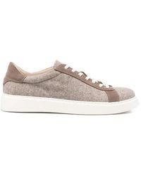 Eleventy - Suede-Trimmed Panelled Sneakers - Lyst