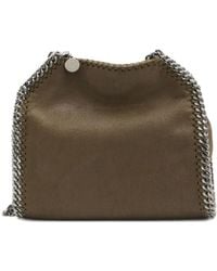 Stella McCartney - Mini Sac Cabas Métallisé Falabella À Détail De Chaîne - Lyst