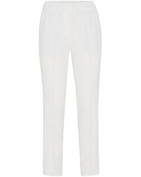 Brunello Cucinelli - Silk-Blend Cropped Trousers - Lyst