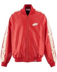 SAINT Mxxxxxx - X Bape Logo-Patch Bomber Jacket - Lyst